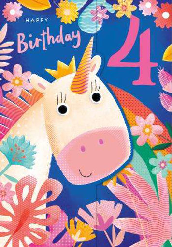 Picture of HAPPY 4TH BIRTHDAY UNICORN